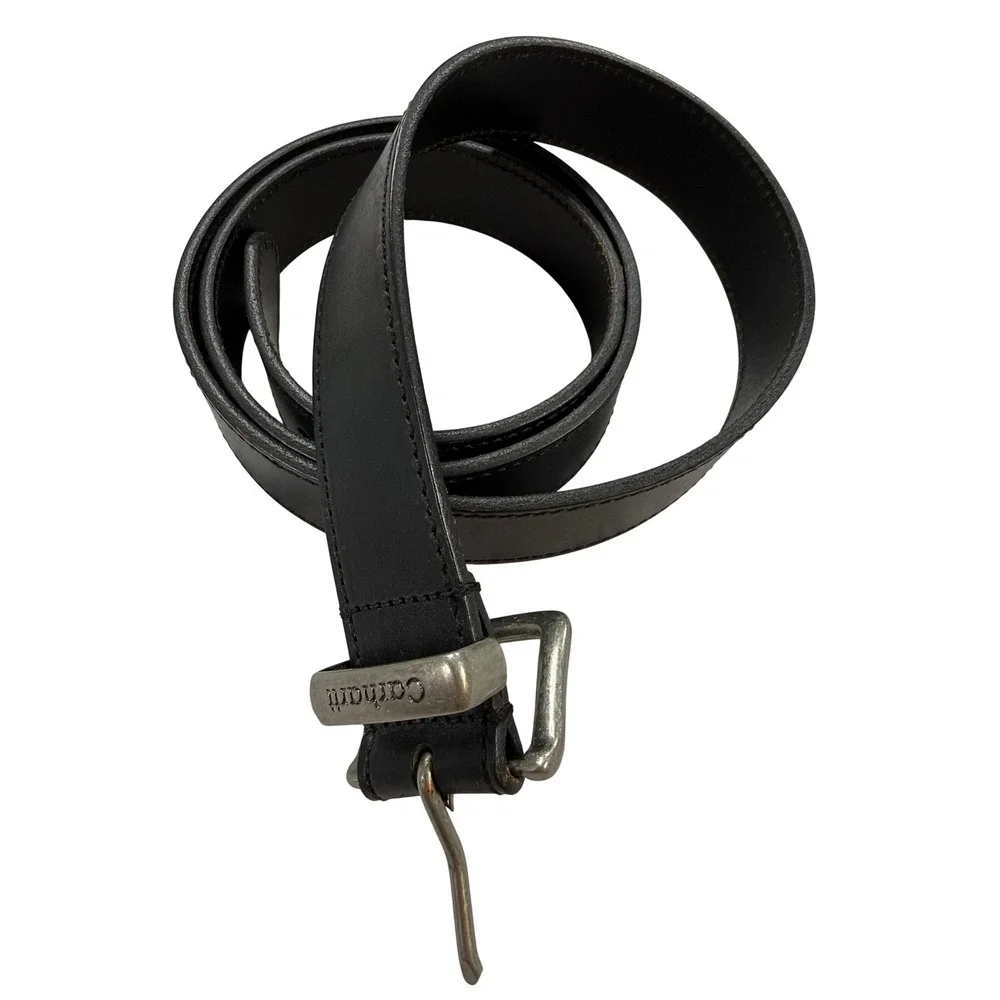 Carhartt Belt Mens 50 Black Top Grain English Bridle Leather A89 BLK